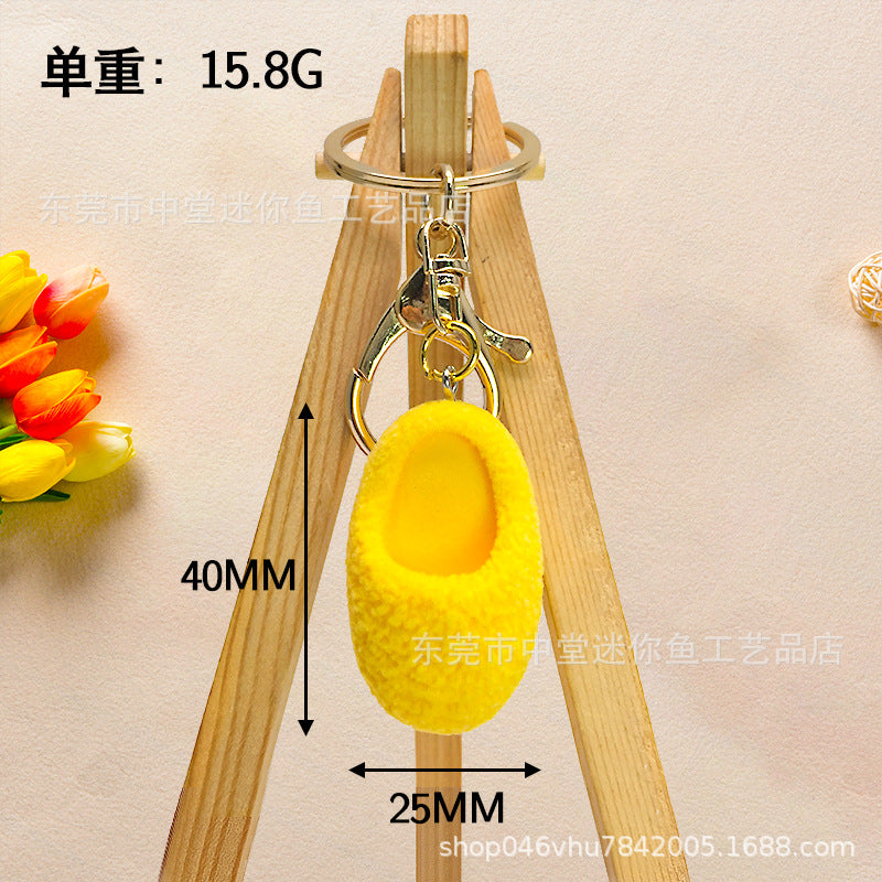 Wholesale 2pcs/pack Cute Creative Mini Fur Shoes, Keychains, Bags, Trinkets, Pendants